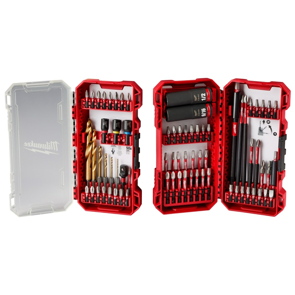 Milwaukee 48-32-4098 SHOCKWAVE Impact Duty Drill, Drive & Fasten Set-75Pc