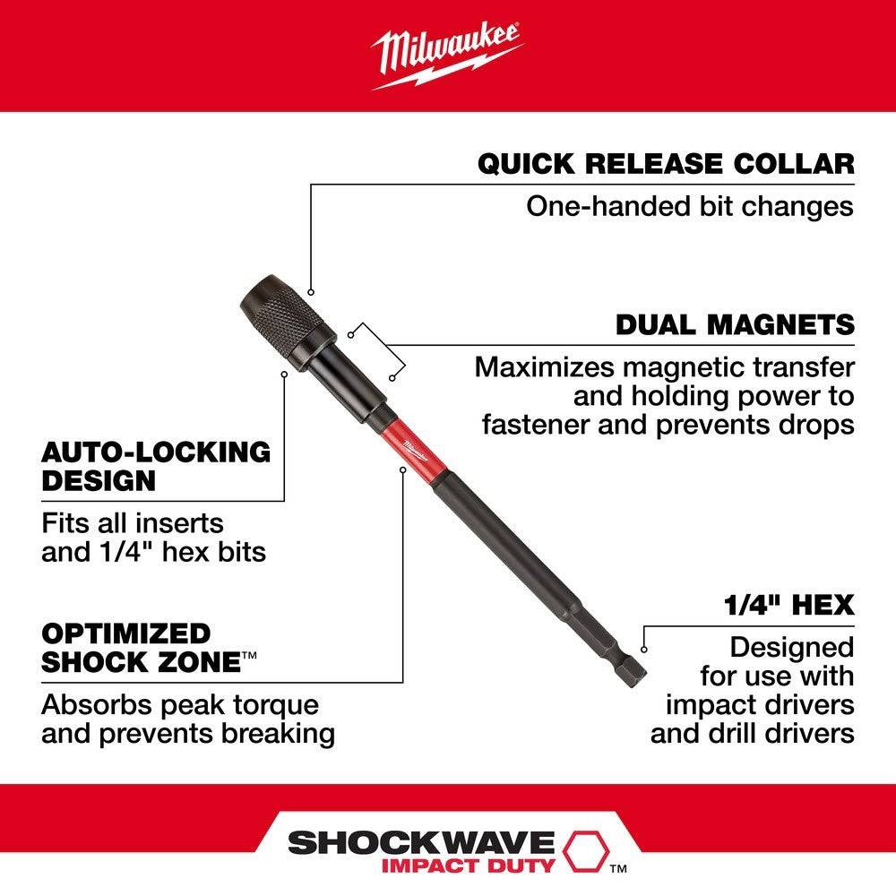Milwaukee 48-32-4532 Shockwave 6 Impact Locking Bit Holder