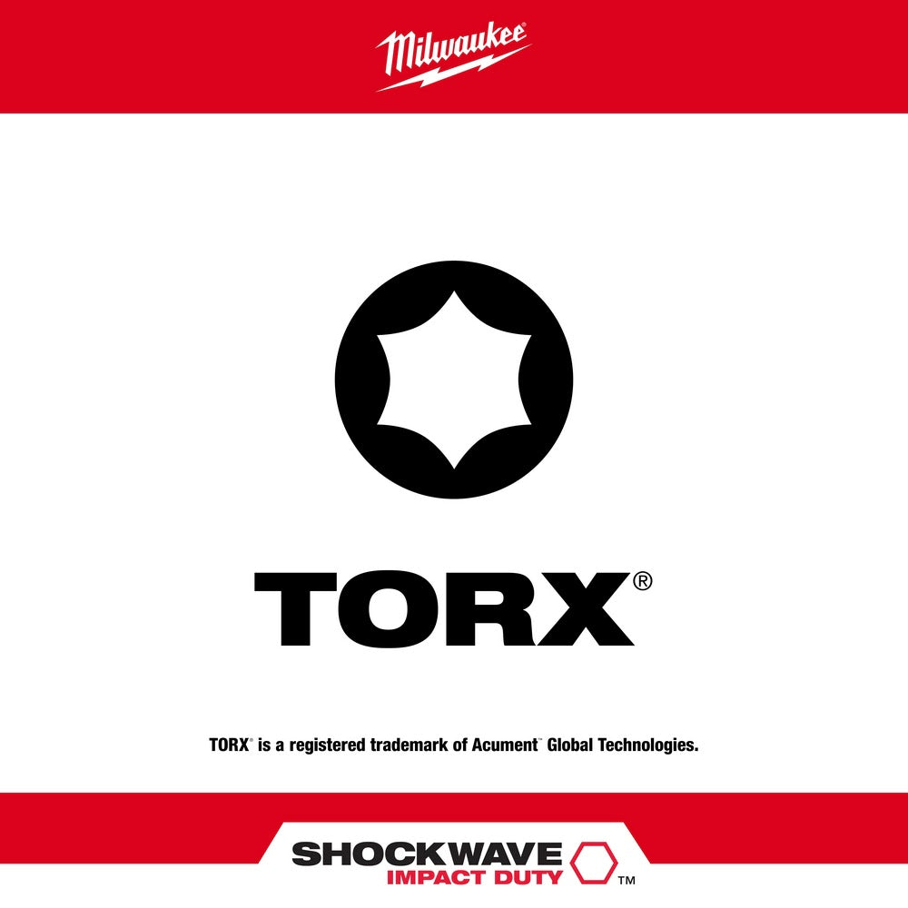 Milwaukee 48-32-4615 Shockwave™ 7 Piece Torx 1” Insert Bit Set