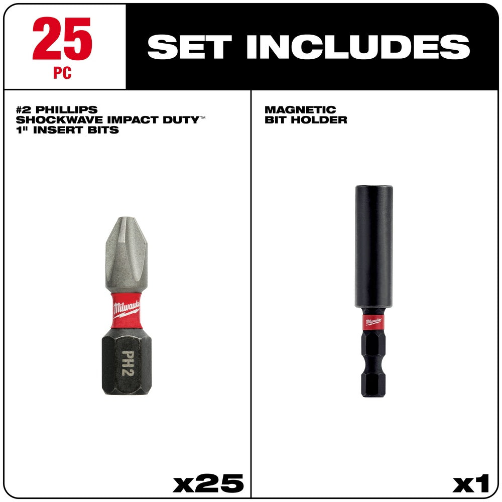 Milwaukee 48-32-5009 25Pc Tic Tac w/ Compact Bit Holder