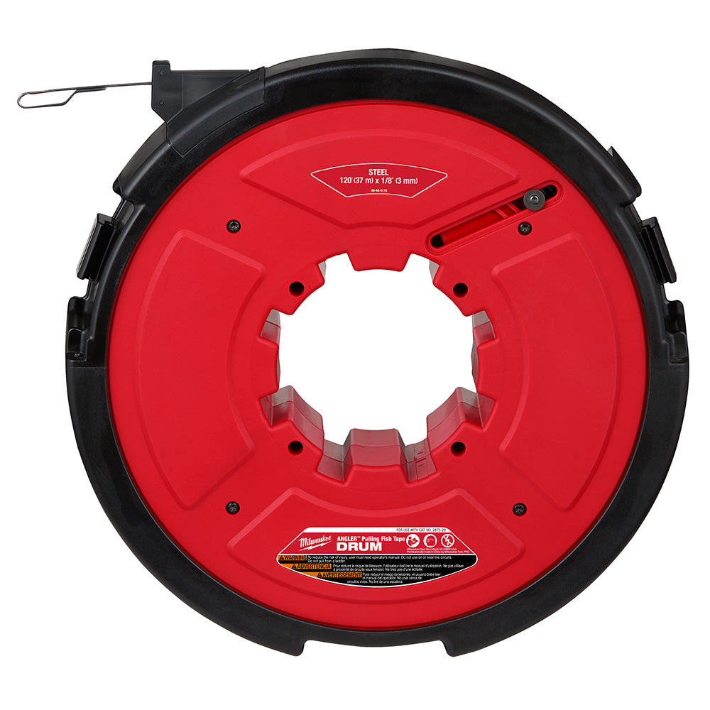 Milwaukee 48-44-5176 M18 FUEL Angler 120 x 1/8 Steel Pulling Fish Tape Drum