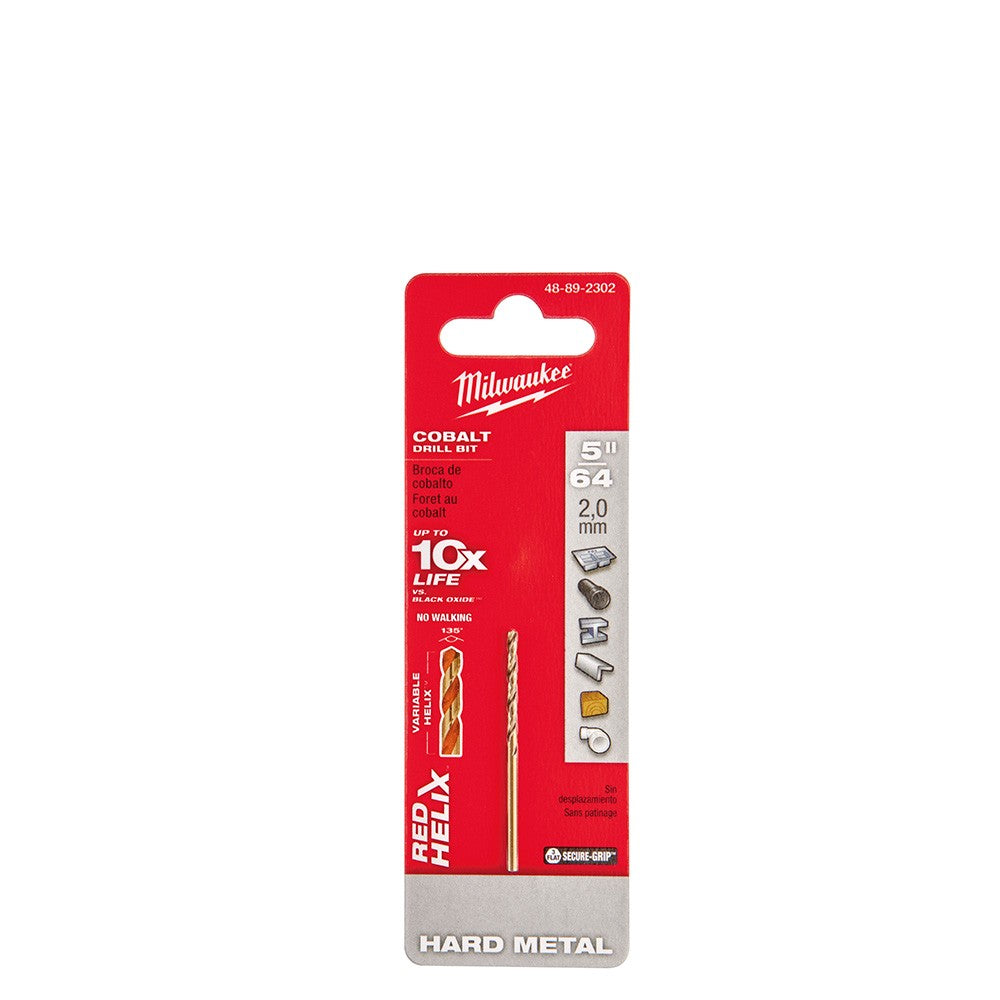 Milwaukee 48-89-2302 Red Helix Cobalt 5/64 Drill Bit