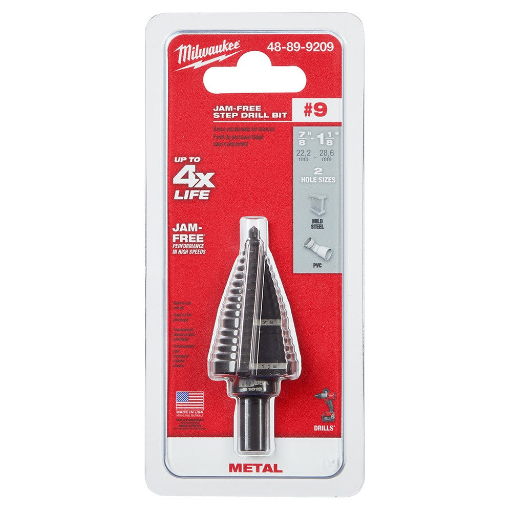 Milwaukee 48-89-9209 Milwaukee #9 Step Bit 7/8 & 1-1/8