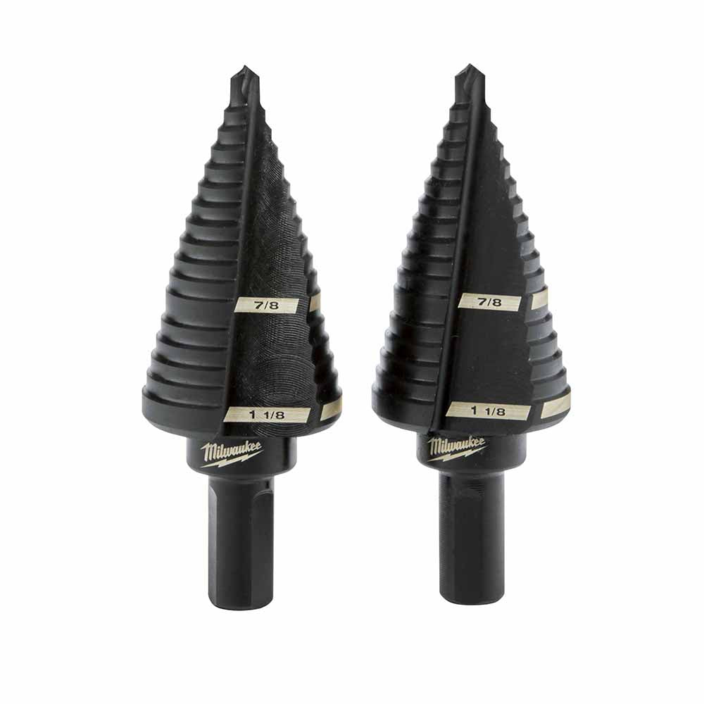 Milwaukee 48-89-9239 2 Piece #9 Step Drill Bit Set, 7/8 - 1-1/8