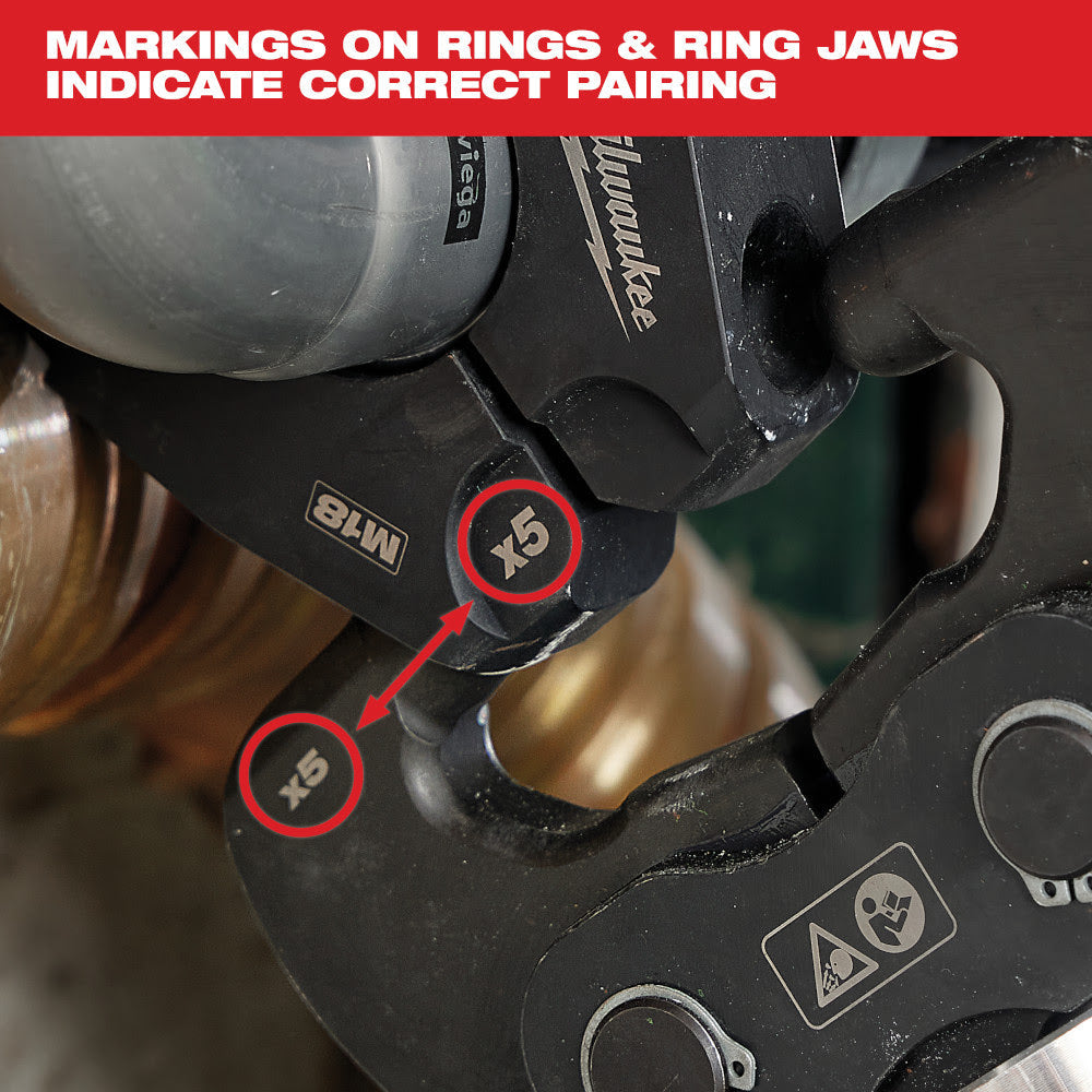 Milwaukee 49-16-2651BX 3/4 IPS-P Pivoting Press Ring for M18 & M12 FORCE LOGIC Press Tools