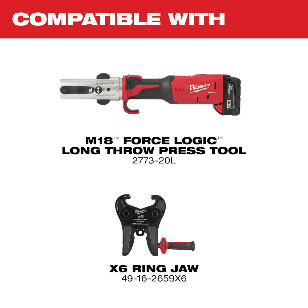 Milwaukee 49-16-2656BX 2-1/2 IPS-P Pivoting Press Ring for M18 FORCE LOGIC Long Throw Press Tool