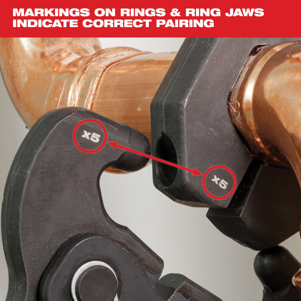 Milwaukee 49-16-2690X 2-1/2 - 4 CTS-V Pivoting Press Ring Kit for M18 FORCE LOGIC Press Tools