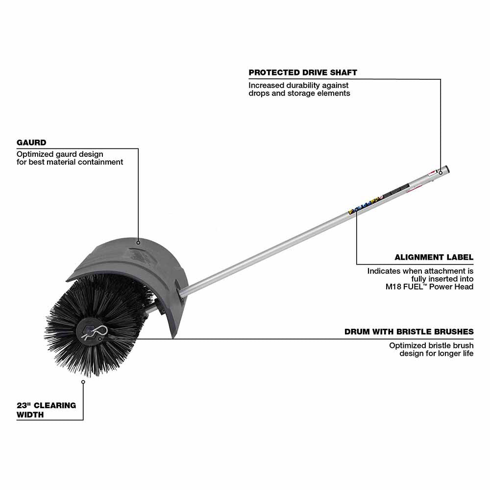 Milwaukee 49-16-2741 M18 Fuel Quik-Lok Bristle Brush Attachment