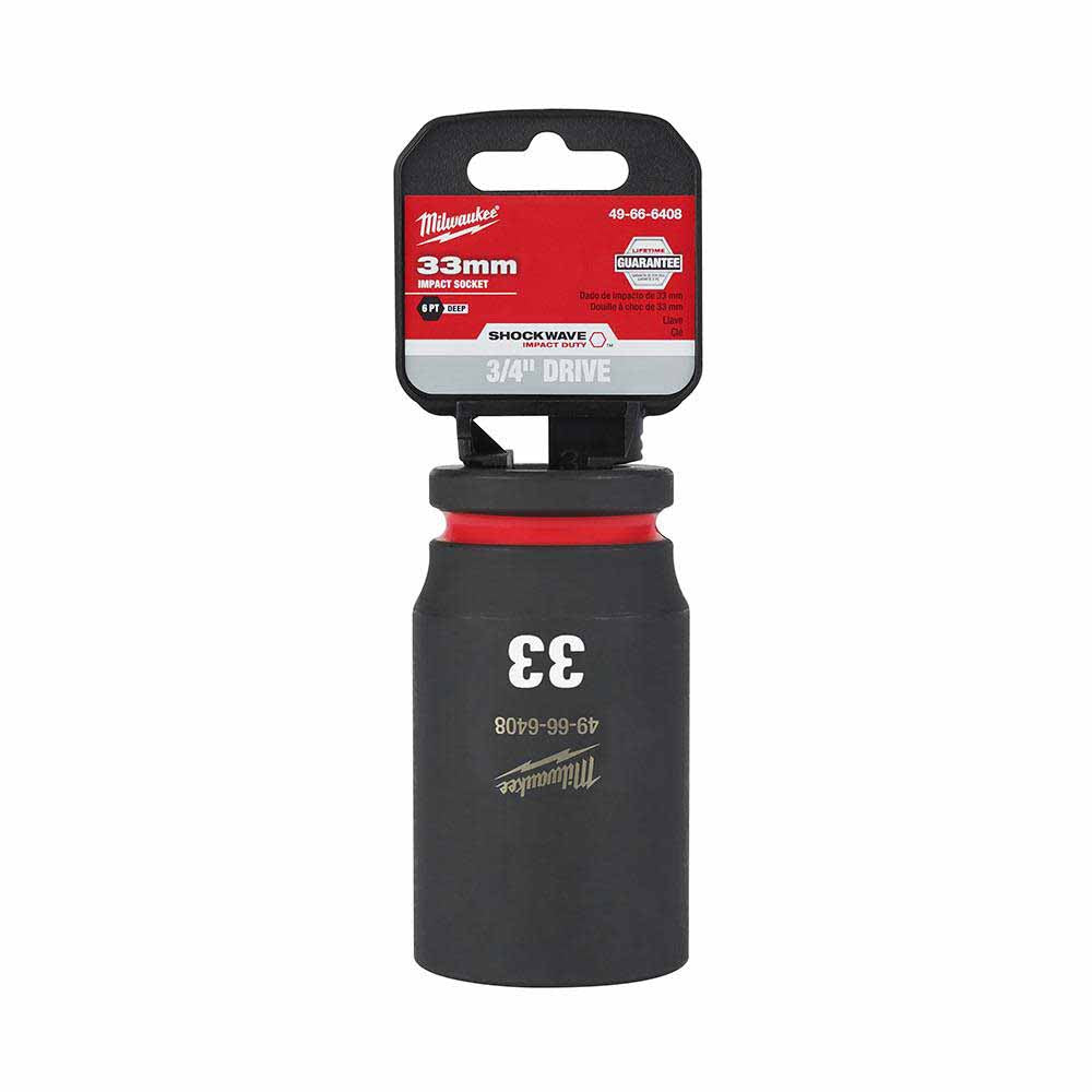 Milwaukee 49-66-6408 SHOCKWAVE Impact Duty™  3/4Drive 33MM Deep 6 Point Socket
