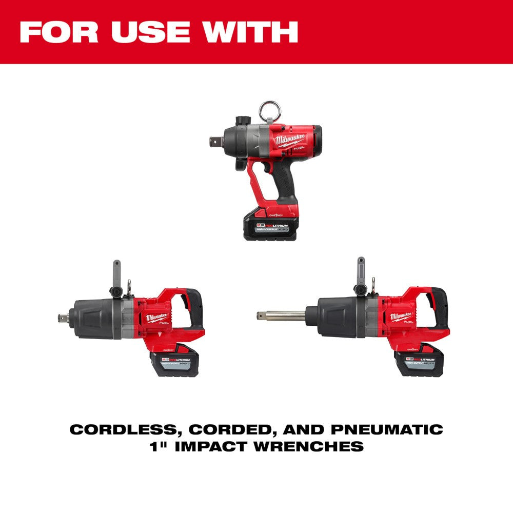 Milwaukee 49-66-7840 SHOCKWAVE Impact Duty 1”ќ Drive 7PC MM & SAE Wheel Service Socket PACKOUT Set