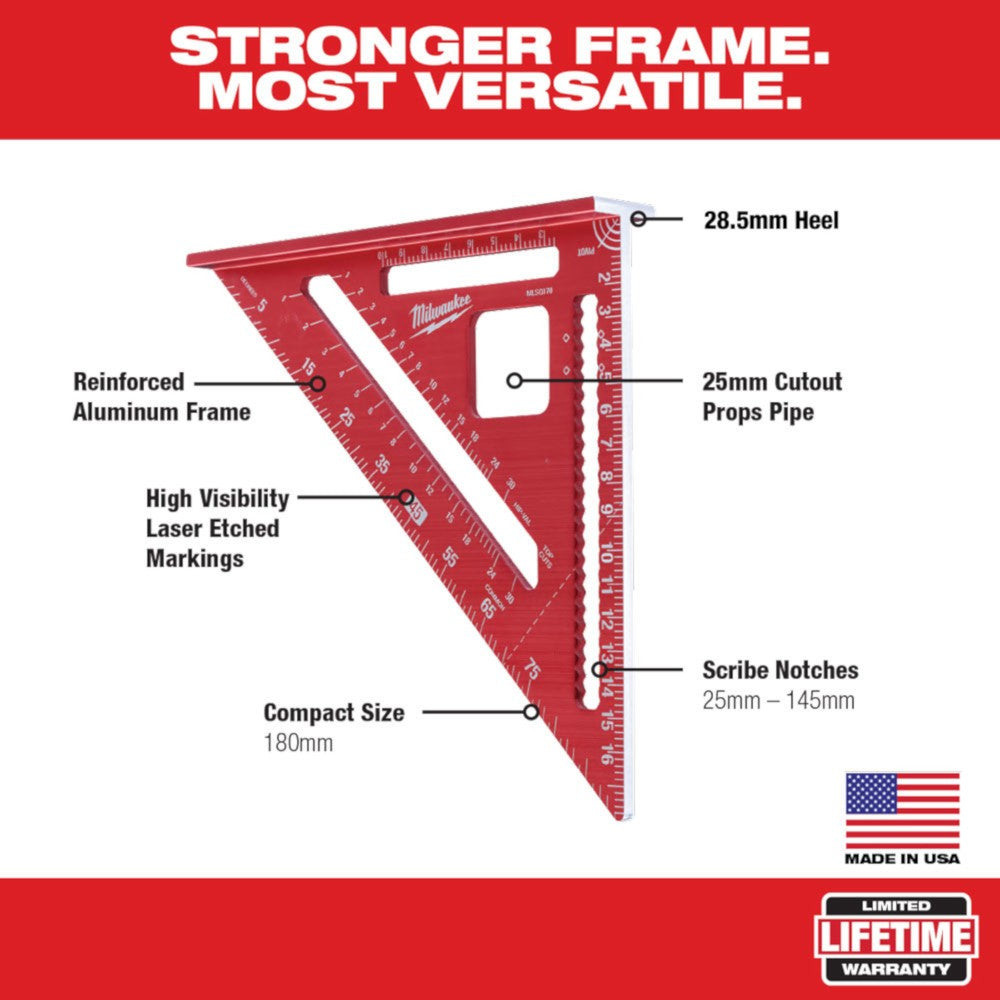 Milwaukee MLSQ170 180mm Rafter Square