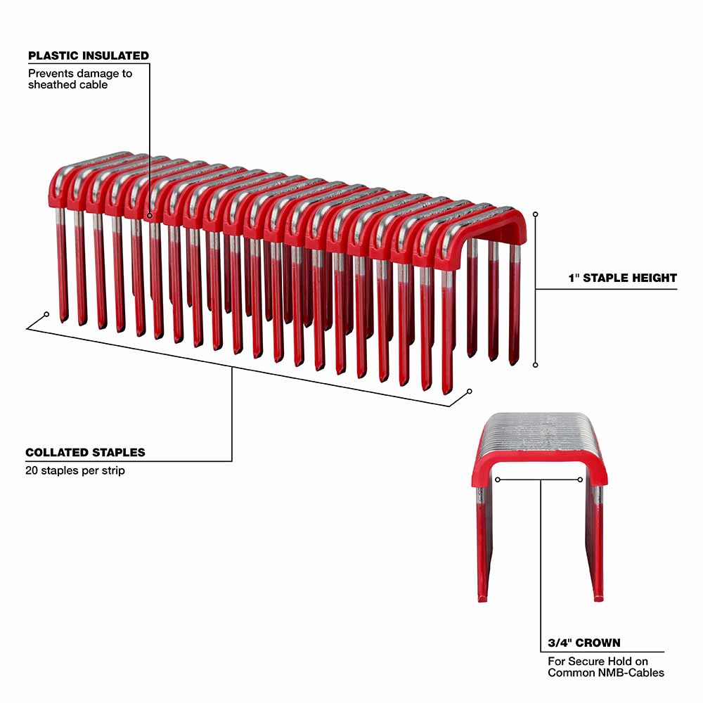 Milwaukee MNM1-600 1 Insulated Cable Staples