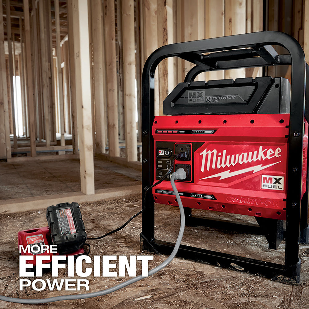 Milwaukee MXF002-2XC MX FUEL CARRY-ON Portable 3600W/1800W Push Start Battery Powered Power Supply Generator Kit w/ Two Batteries