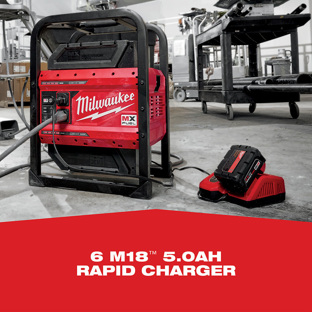 Milwaukee MXF002-2XC MX FUEL CARRY-ON Portable 3600W/1800W Push Start Battery Powered Power Supply Generator Kit w/ Two Batteries