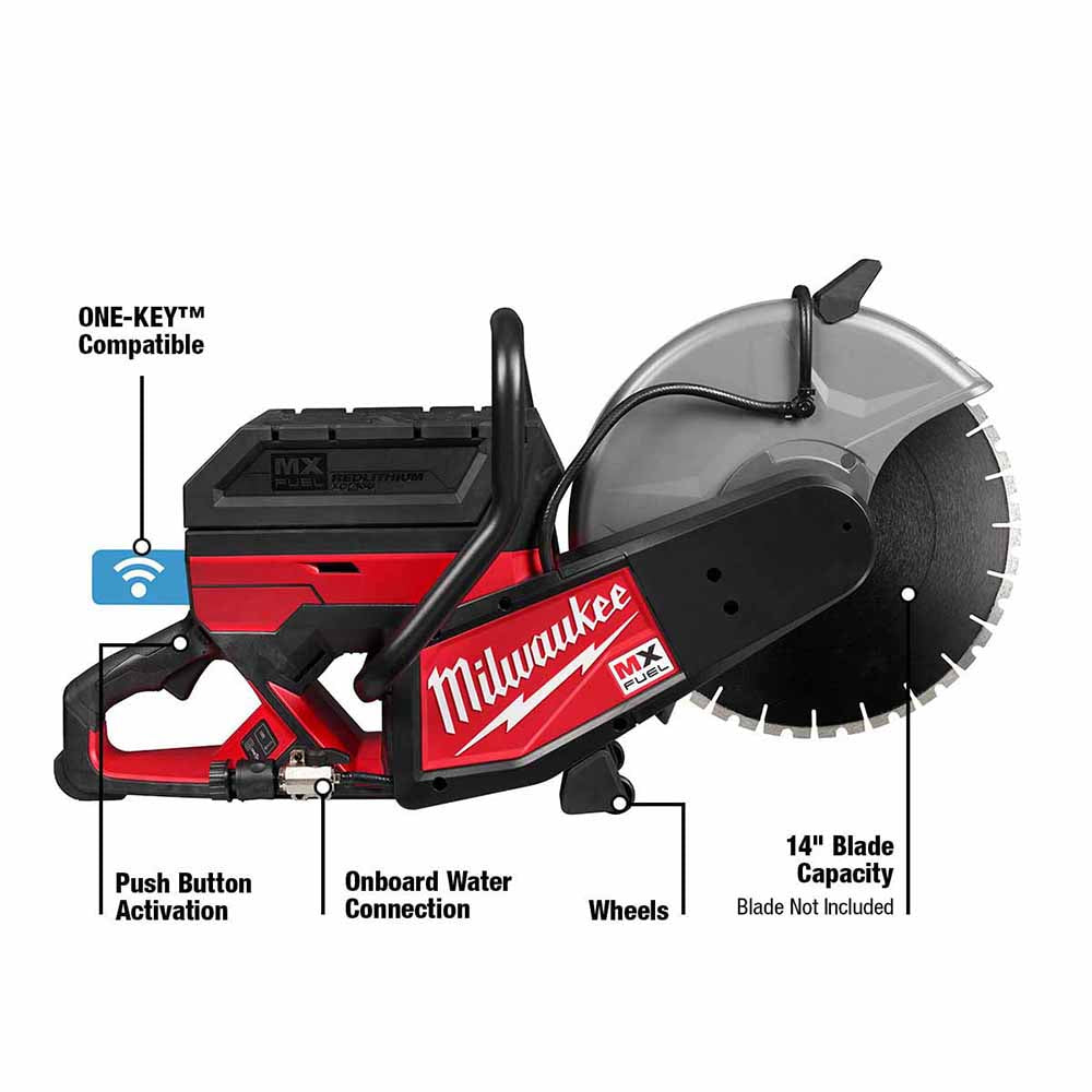 Milwaukee MXF314-2XC MX FUEL 14 Cut-Off Saw Kit w/ Two Batteries and Charger