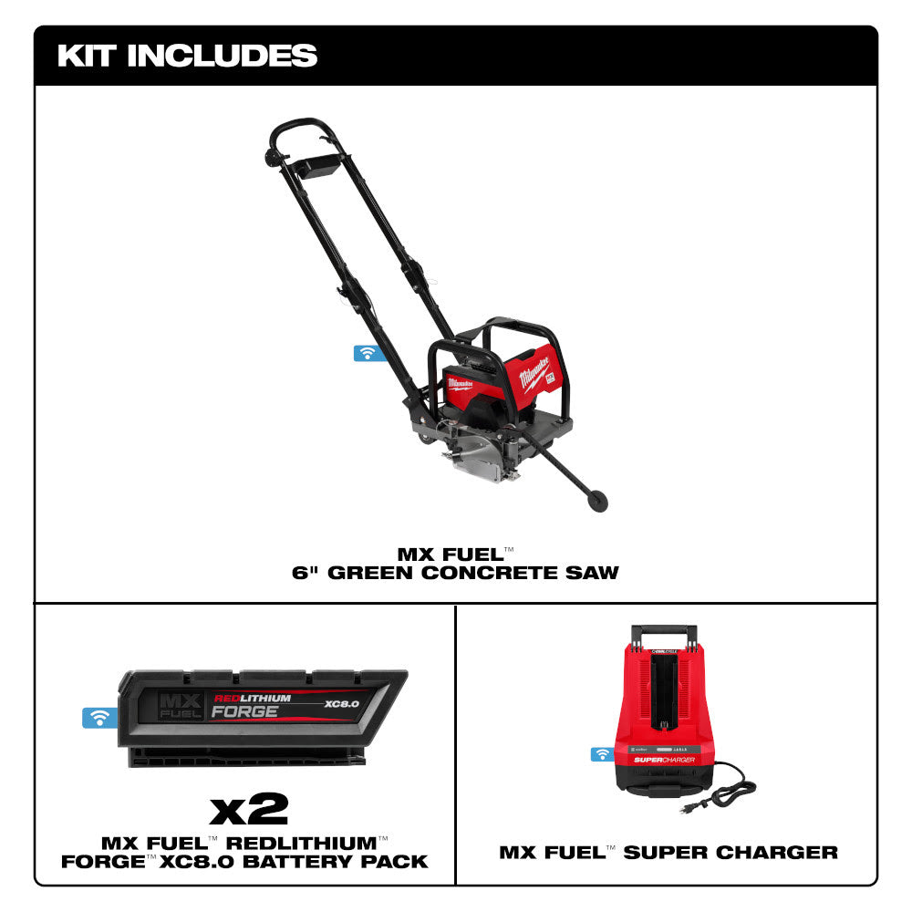 Milwaukee MXF316-2XC MX FUEL 6 Green Concrete Saw Kit