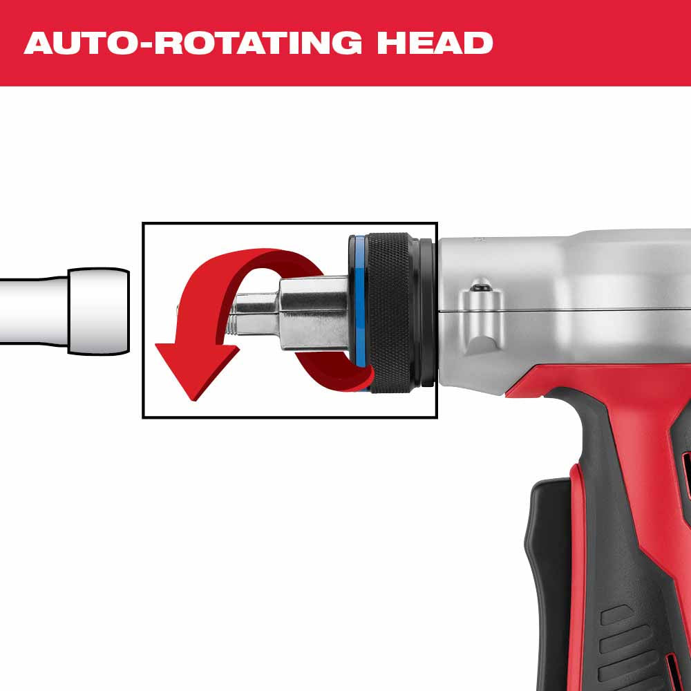 Milwaukee 2432-22 M12 ProPEX Expansion Tool Kit With 1/2, 3/4, 1 Heads